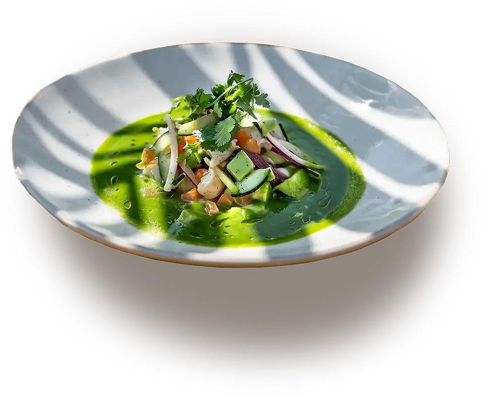 Dishes with Fresh Ingredients at Taboo Beach Club